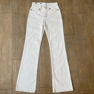 Escada Sport - Women's - White Flare Denim Jeans w/ Gold Hardware - Size 34